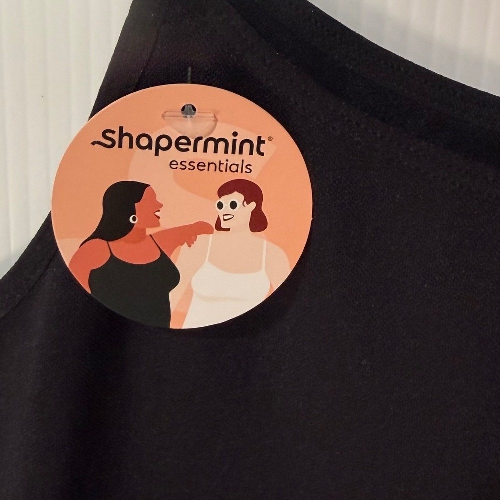 NWT Shapermint Essentials Scoop Neck Shaping Cami Tank Black XL NWT Seamless - Picture 9 of 9